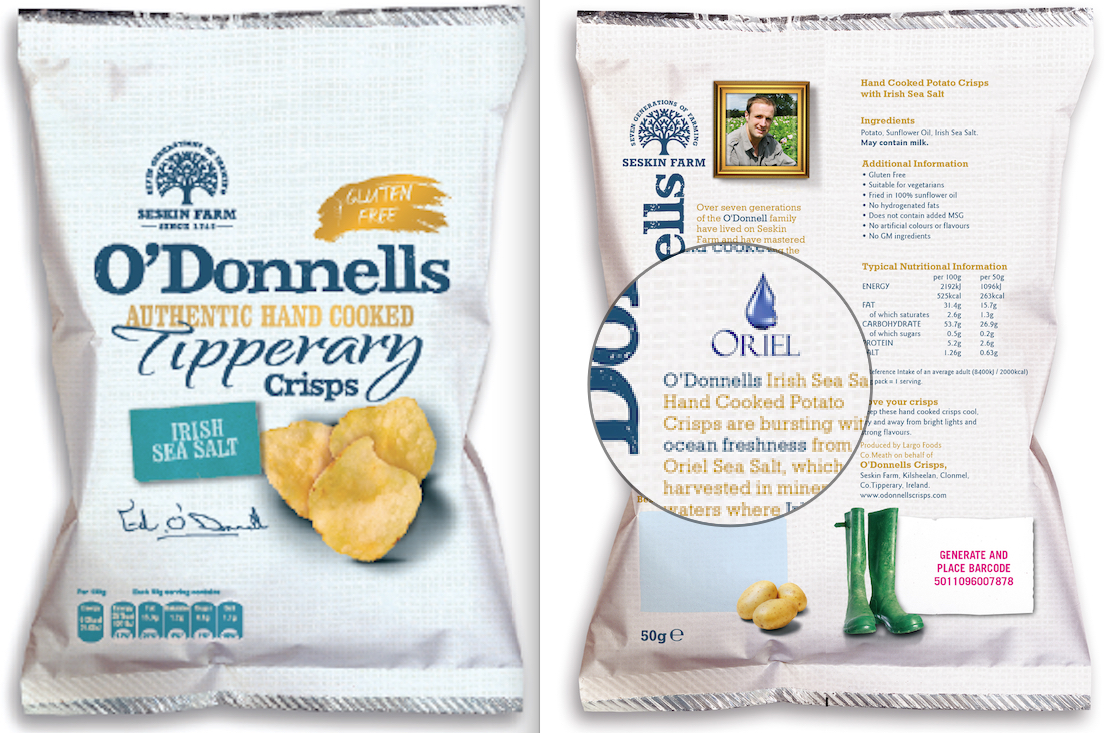 O'Donnells Crisps Irish Sea Salt
